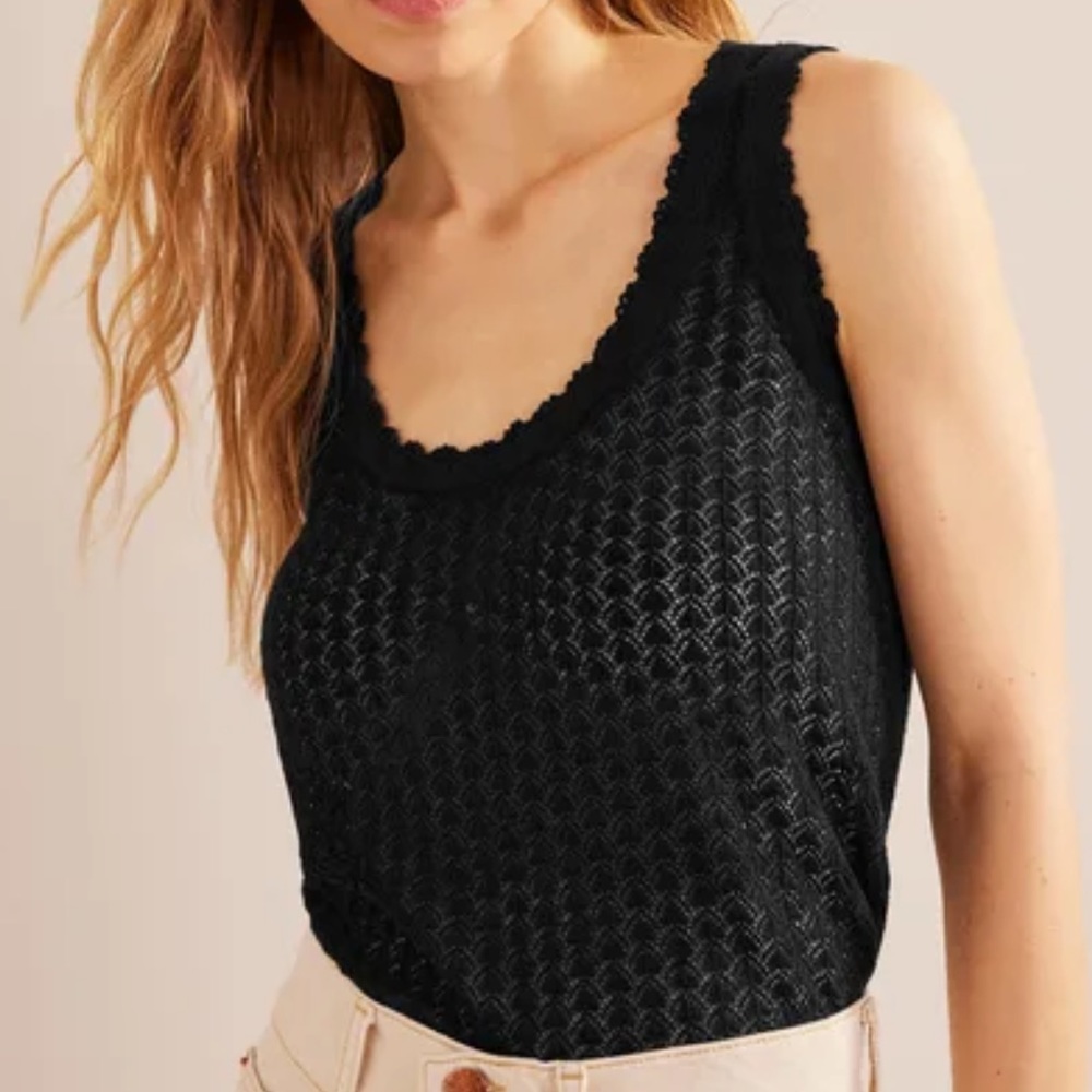 Boden Pointelle Vest, XL